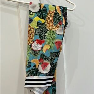 Tropical Fruit Print Leggings